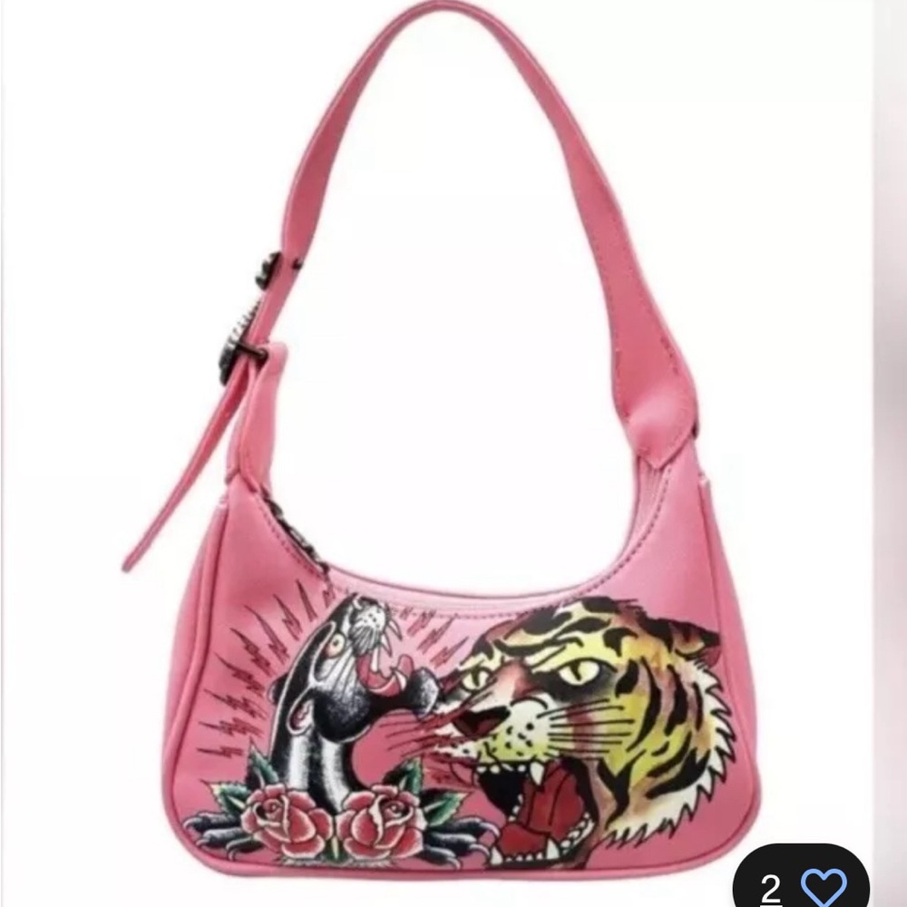 Ed Hardy Pink Y2K Siberia tiger purse. Brand new with dust bag